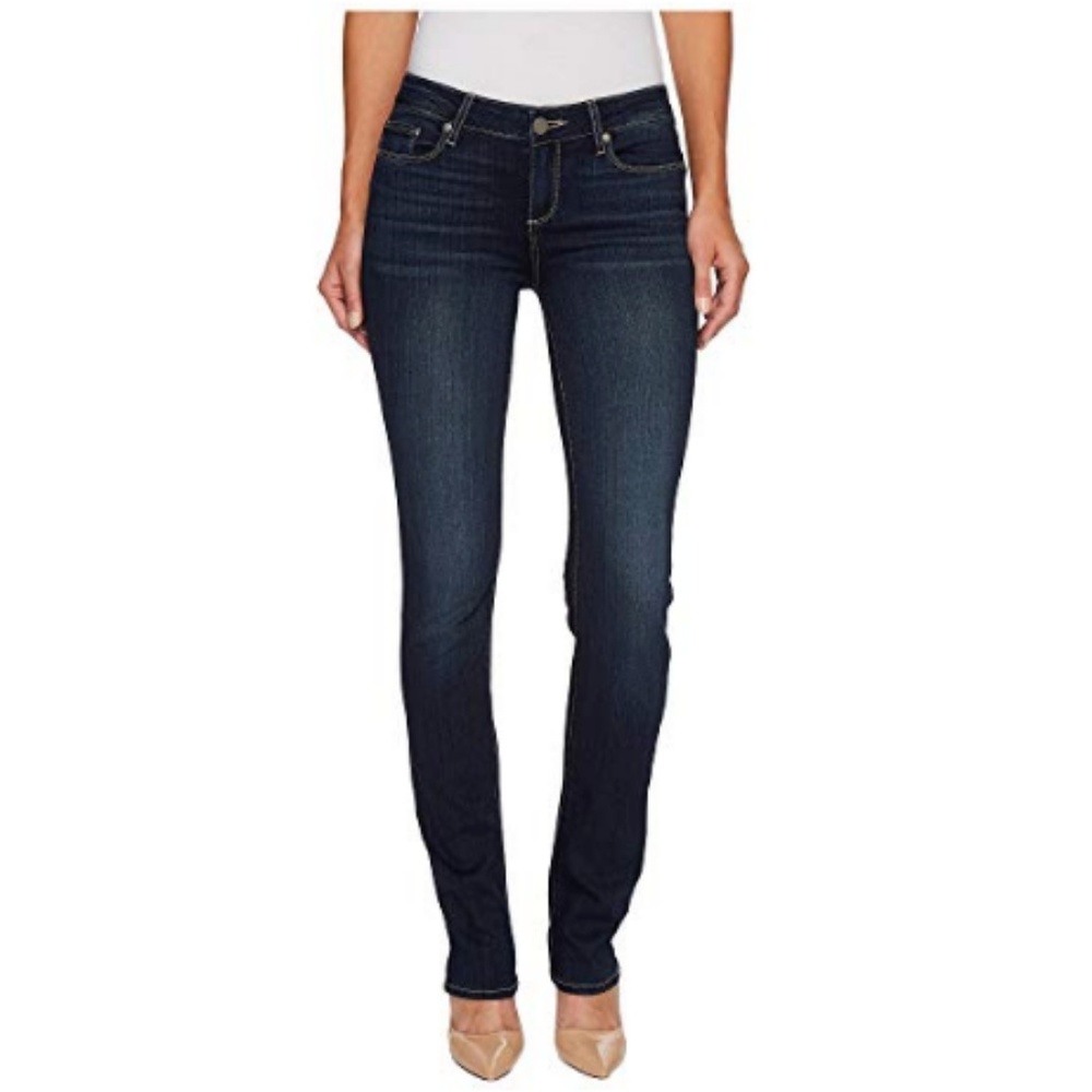 Paige Skyline Straight Dark Wash Jeans